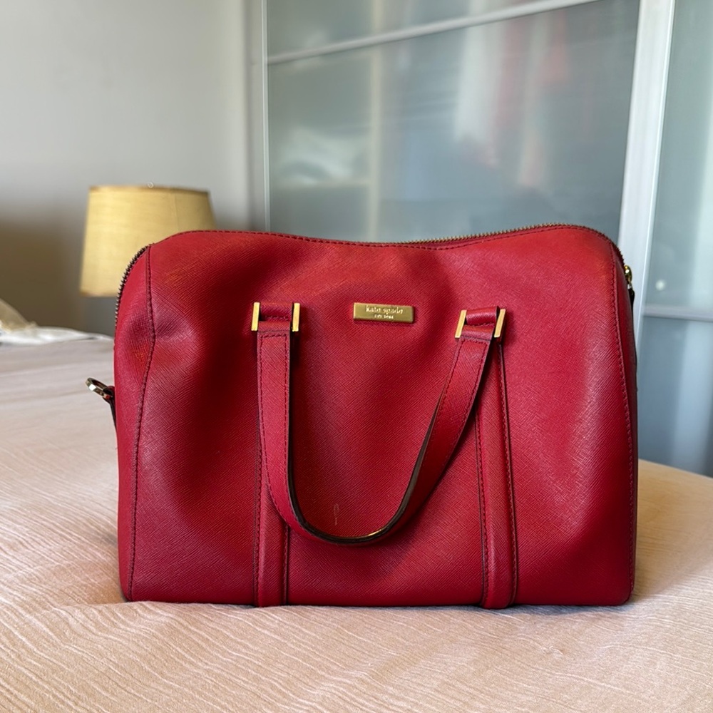 Red Kate Spade Bowling Bag